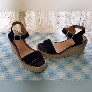 Crown Vintage • Suede Wedge Sandals